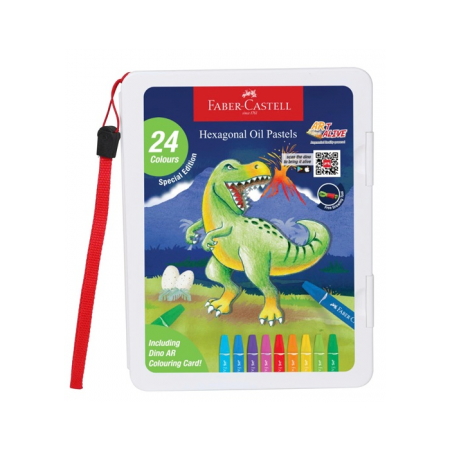 Bút Sáp Dầu Lục Giác, 24 Màu - Dinosaur